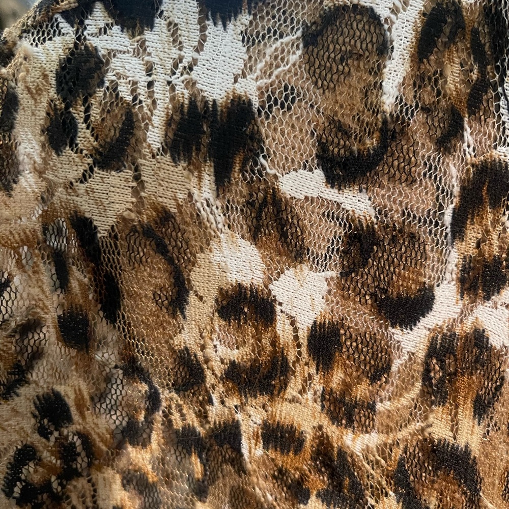 Leopard lace hi low Kimono - Picture 5 of 5